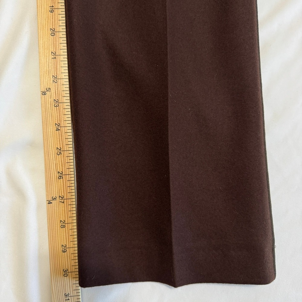 VTG NWT Harve Benard Wide Leg Chocolate Equestrian Pleated Trouser 6 Wool Tuxedo - Picture 9 of 16